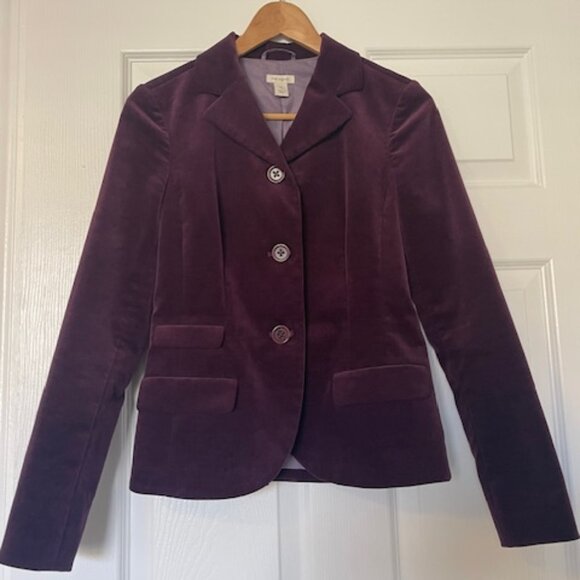 Halogen Aubergine Blazer – Cotton Blend – Women’s S - Picture 1 of 5